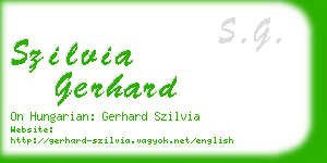 szilvia gerhard business card